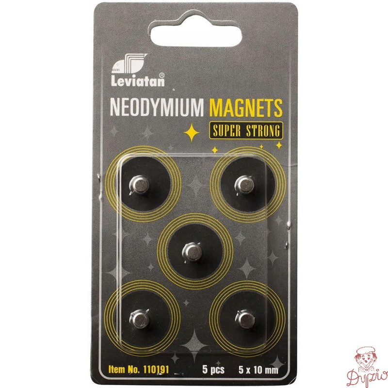Magnesy neodymowe 10mm (5) 110191 LEVIATAN