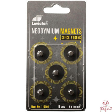 Magnesy neodymowe 10mm (5) 110191 LEVIATAN