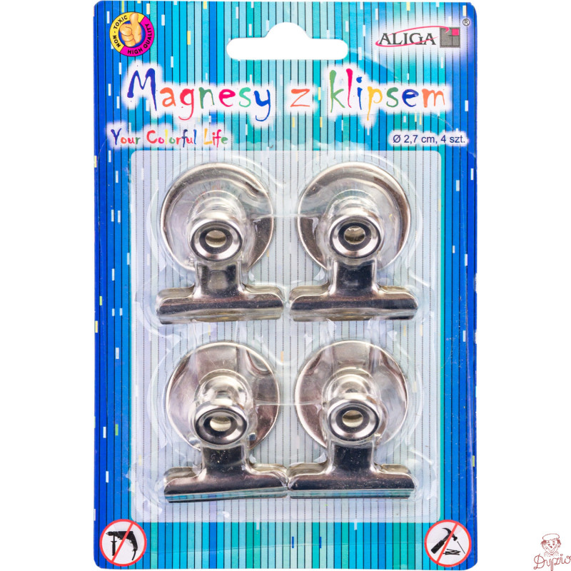 Magnesy z klipsem 4 szt, PH-5113 ALIGA
