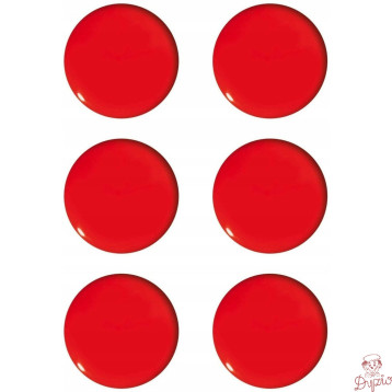 Magnesy do tablic 20mm czerwone (6szt.) GM400-C6 TETIS