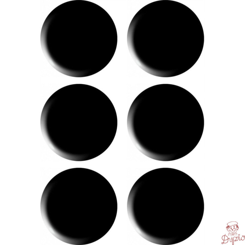 Magnesy do tablic czarne 20mm (6szt.) GM400-V6 TETIS