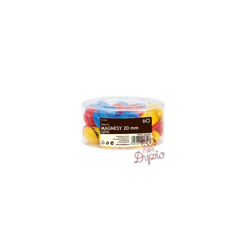 Magnesy GR-6020 20mm 60szt. 130-1551