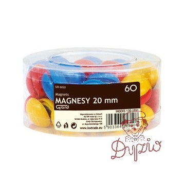 Magnesy GR-6020 20mm 60szt. 130-1551