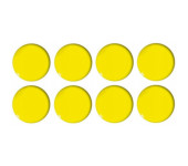 Magnesy do tablic żółte wypukłe 20mm (8szt.) GM300-PY8 TETIS