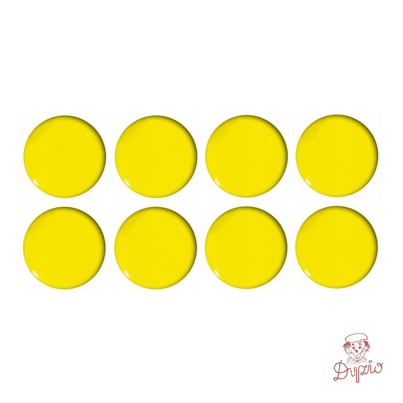 Magnesy do tablic żółte wypukłe 20mm (8szt.) GM300-PY8 TETIS