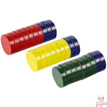 Magnesy kolorowe FANDY 20mm 28szt. 171711 130-1910