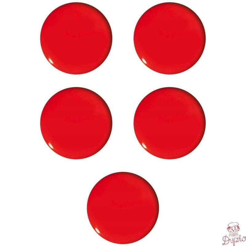 Magnesy do tablic czerwone 30mm (5szt.) GM401-C5 TETIS