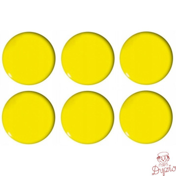 Magnesy do tablic żółte wypukłe 30mm (6szt.) GM301-PY6 TETIS