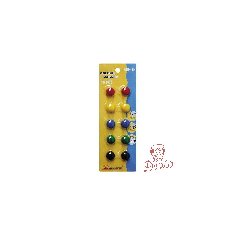 Magnesy ARGO kolorowe WF-15 opakowanie 10sztuk SRH-15