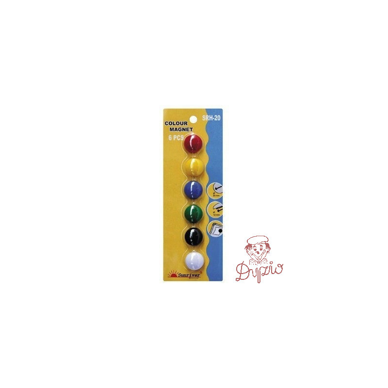 Magnesy kolorowe WF-20 opakowanie 6sztuk SRH-20 ARGO