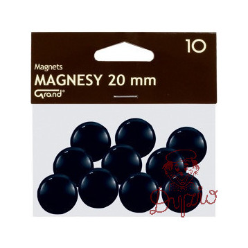 Magnesy 20mm czarne (10szt.) 130-1687 GRAND
