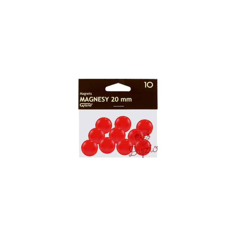 Magnesy 20mm GRAND czerwone (10szt.) 130-1688 GRAND