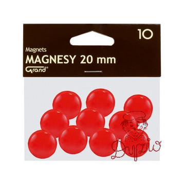 Magnesy 20mm GRAND czerwone (10szt.) 130-1688 GRAND