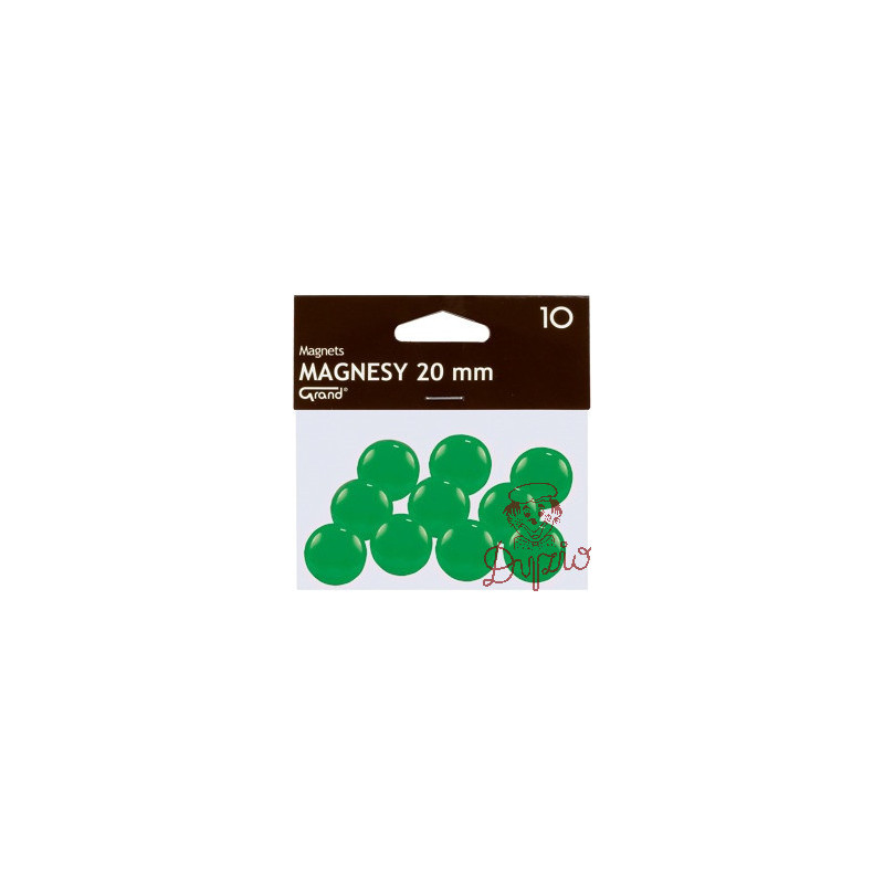 Magnesy 20mm zielone (10szt.) 130-1692 GRAND