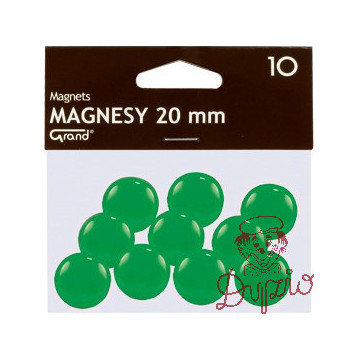 Magnesy 20mm zielone (10szt.) 130-1692 GRAND