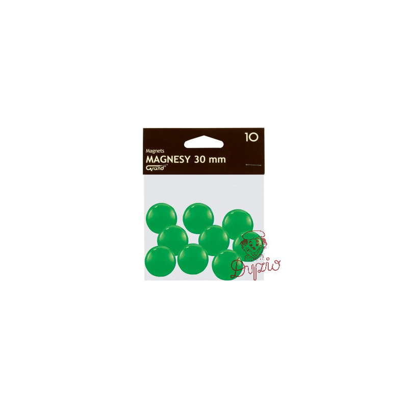 Magnesy 30mm GRAND zielone (10szt.) 130-1697 GRAND