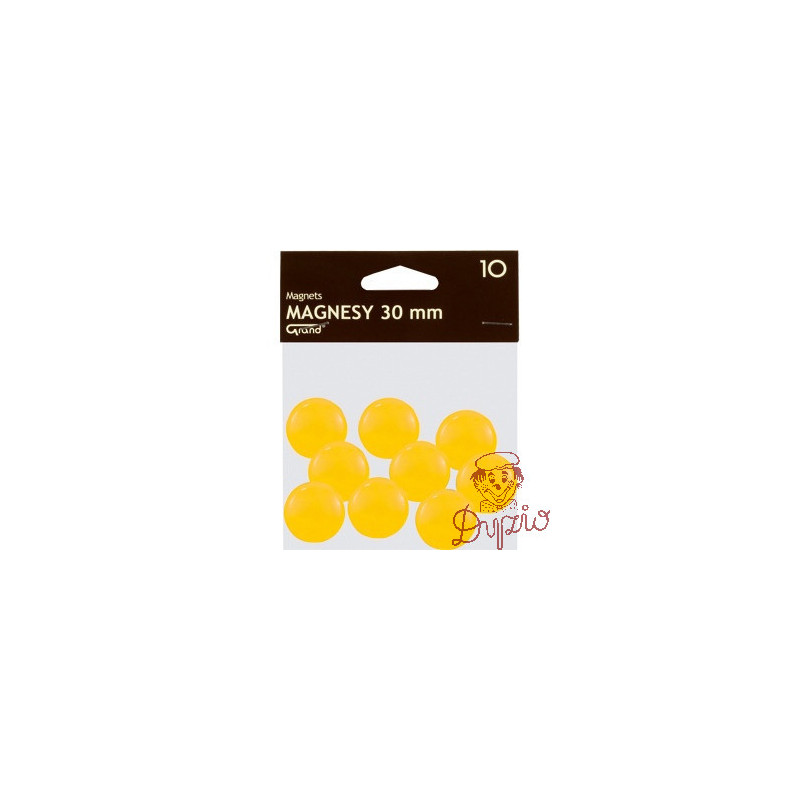 Magnesy 30mm żółte (10szt.) 130-1698 GRAND