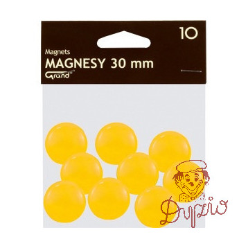 Magnesy 30mm żółte (10szt.) 130-1698 GRAND