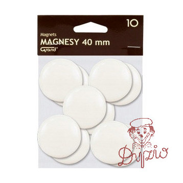 Magnesy 40mm białe (10szt.) 130-1699 GRAND