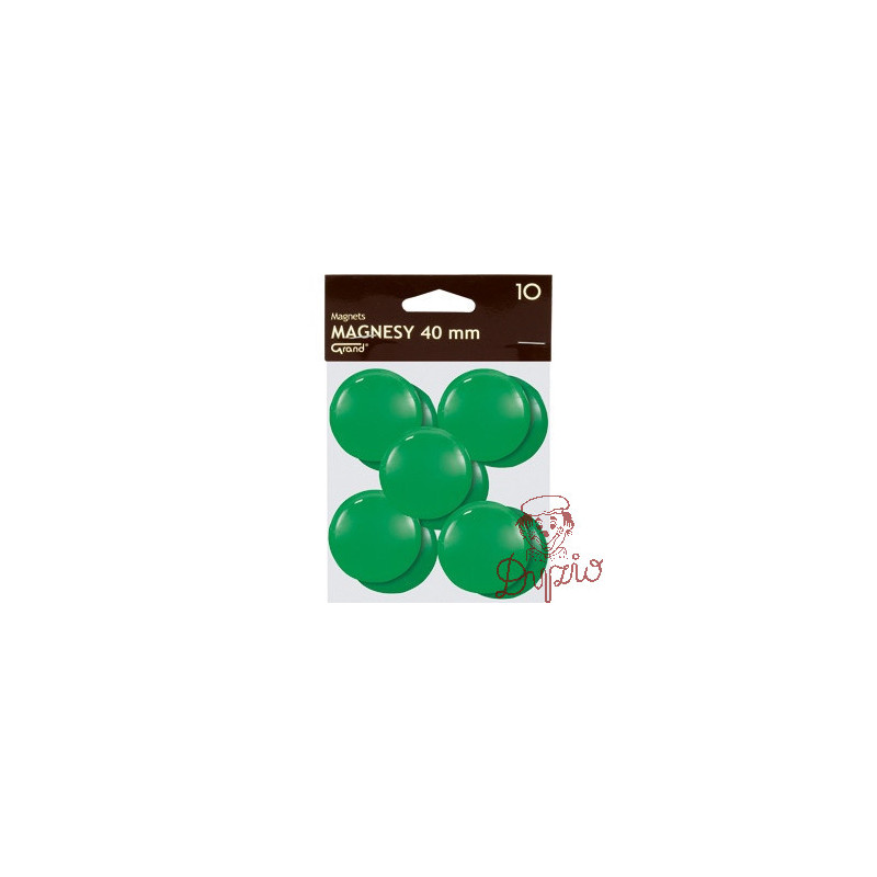 Magnesy 40mm zielone (10szt.) 130-1703 GRAND