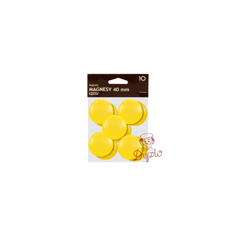 Magnesy 40mm żółte (10szt.) 130-1704 GRAND