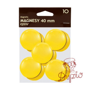 Magnesy 40mm żółte (10szt.) 130-1704 GRAND