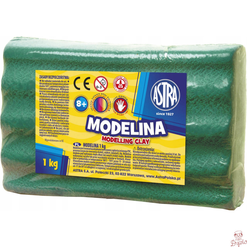 Modelina termoutwardzalna 1kg zielona 304111008 ASTRA