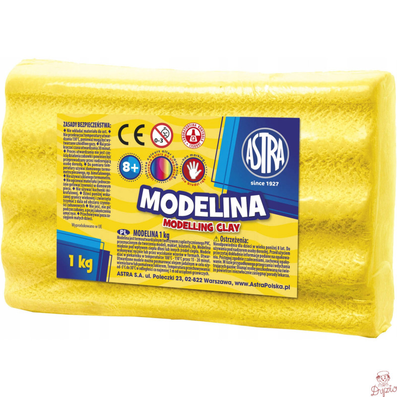 Modelina termoutwardzalna 1kg żółta 304111011 ASTRA