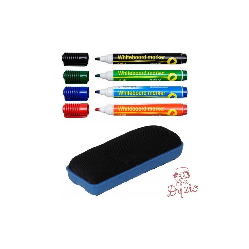 Markery suchościeralny 3160 4szt.z gąbką magnetyczną 105106 D.RECT