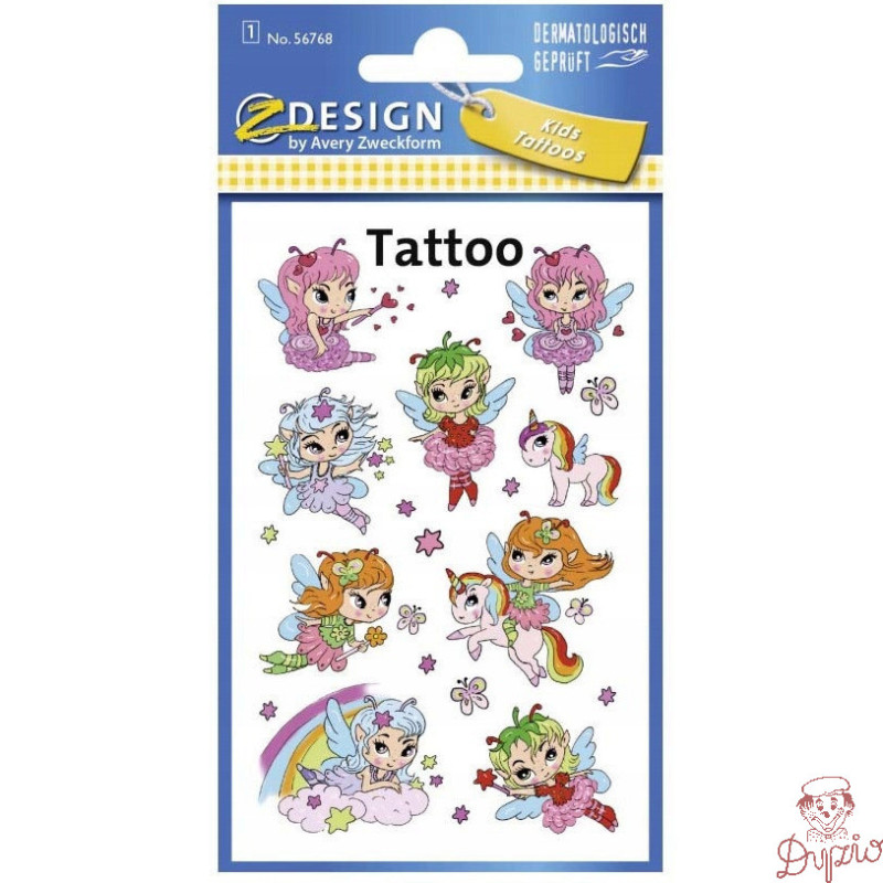 Naklejki tatuaże dla dzieci Wróżki 56768 Z-DESIGN KIDS TATTOO AVERY ZWECKFORM