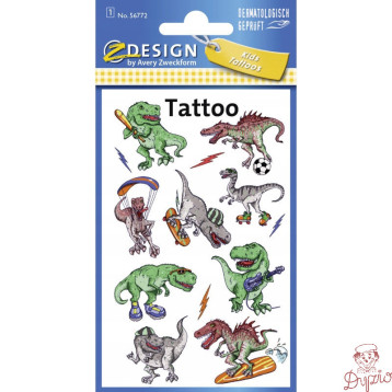 Naklejki tatuaże dla dzieci DINOZAURY 56772 Z-DESIGN KIDS TATTOO AVERY ZWECKFORM