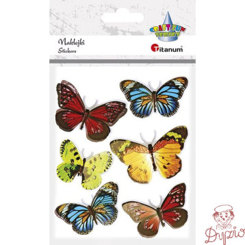 Naklejka dekoracyjna 3D motyle (6 szt.) 362067 TITANUM