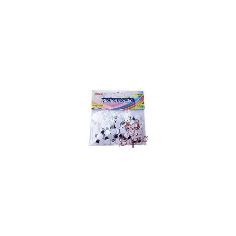 Oczka ruchome 12mm samoprzylepne (80szt) RO8 BREWIS