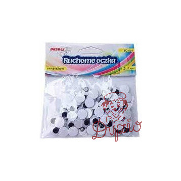 Oczka ruchome 12mm samoprzylepne (80szt) RO8 BREWIS