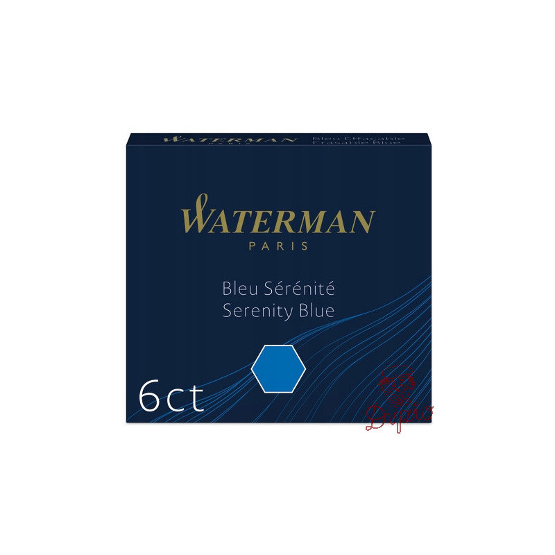 Naboje WATERMAN krótkie niebieskie S0110950