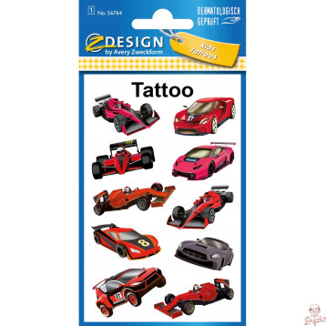 Naklejki tatuaże dla dzieci WYŚCIGÓWKI 56764 Z-DESIGN KIDS TATTOO AVERY ZWECKFORM