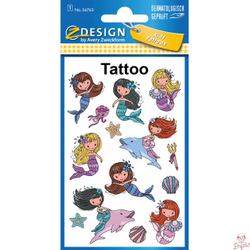 Naklejki tatuaże dla dzieci SYRENKI 56763 Z-DESIGN KIDS TATTOO AVERY ZWECKFORM