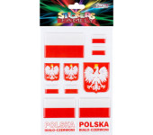 Naklejki wypukłe w barwach narodowych 14x21cm NK-0666 ALIGA