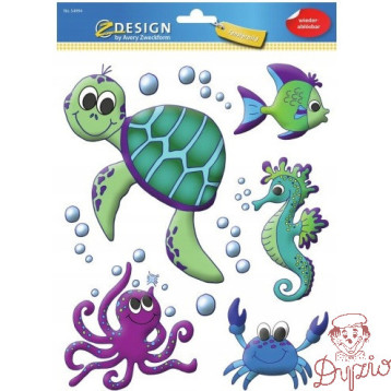 Naklejki foliowe Z-Design na okno MORSKIE ZWIERZĘTA 54994 AVERY ZWECKFORM
