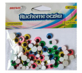 Oczka ruchome okrągłe samoprzylepne 6,8,10mm (80 sztuki) RO20 BREWIS