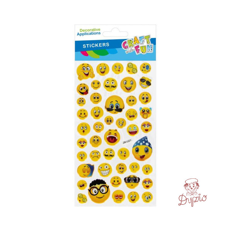 Naklejki emotki puffy 90x205mm 567336 CRAFT WITH FUN