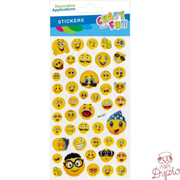 Naklejki emotki puffy 90x205mm 567336 CRAFT WITH FUN