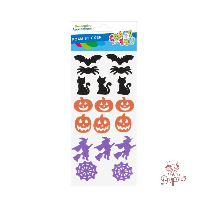 Naklejki piankowe Halloween mix 18szt. 572679 CRAFT WITH FUN