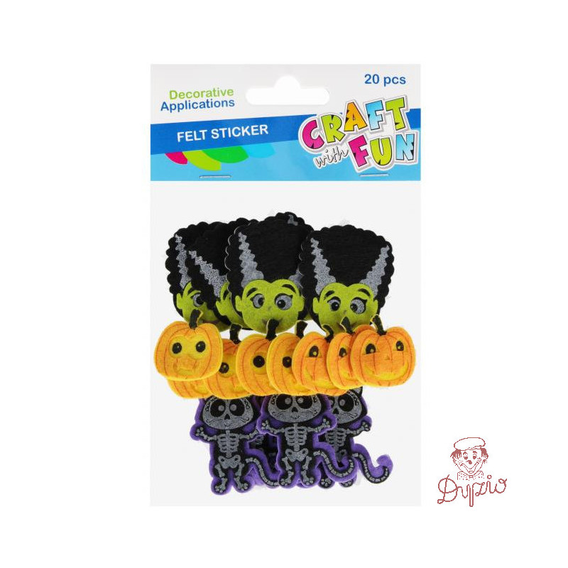 Naklejki filcowe Halloween mix 20szt. 572680 CRAFT WITH FUN