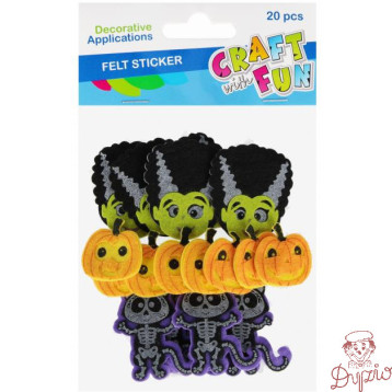 Naklejki filcowe Halloween mix 20szt. 572680 CRAFT WITH FUN