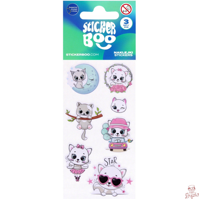 Naklejki kotki 66x180mm 3ark. STICKER BOO 568336