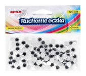 Oczka ruchome okrągłe 8mm (120) samoprzylepne Ro2 BREWIS