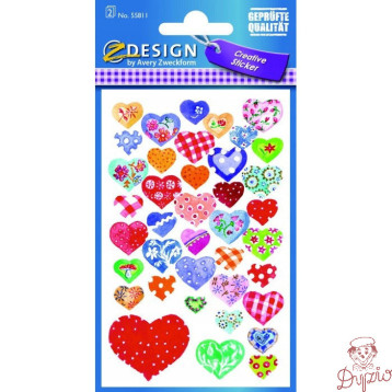 Naklejki kreatywne Serca 55811 Z-DESIGN CREATIV E AVERY ZWECKFORM