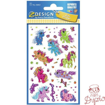 Naklejki dla dzieci BROKATOWE KONIKI 56063 Z-DESIGN AVERY ZWECKFORM