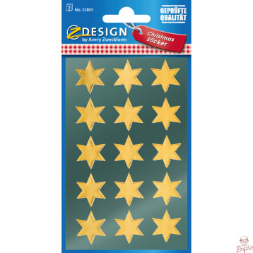 Naklejki Z-Design - złote gwiazdy 52801 AVERY ZWECKFORM